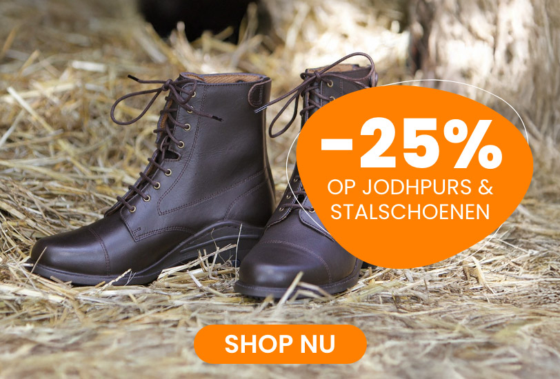 25% jodhpurs/stalschoenen