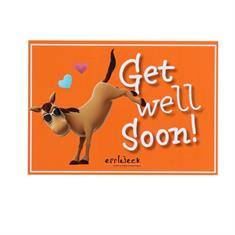 Ansichtkaart Get Well 