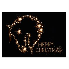 Ansichtkaart Kerst Glitter 