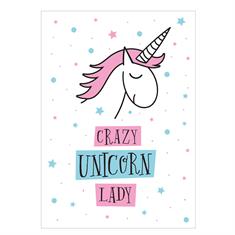 Ansichtkaart Unicorn Lady
