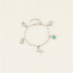 Armband PaardenpraatTV Charms Colour Zilver