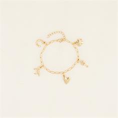 Armband PaardenpraatTV Charms Goud