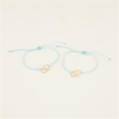 Armband PaardenpraatTV Friends Blauw