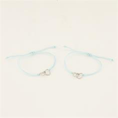 armband PaardenpraatTV Friends Lichtblauw