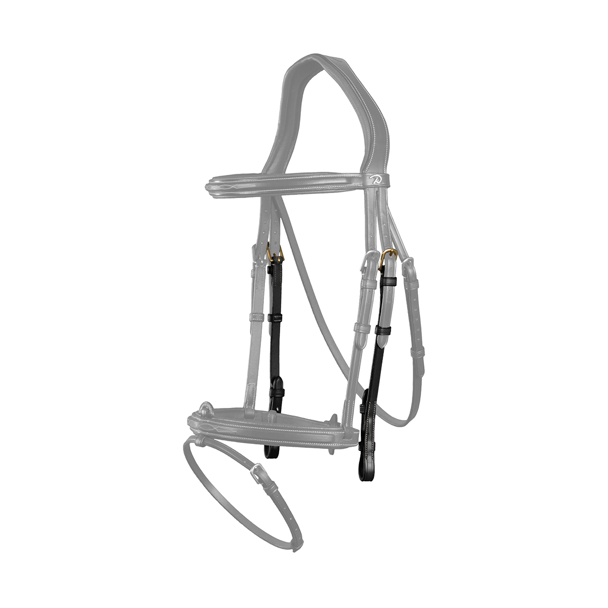 Dy on Cheekpieces D Collection - Black - Maat PonyX (14cm)