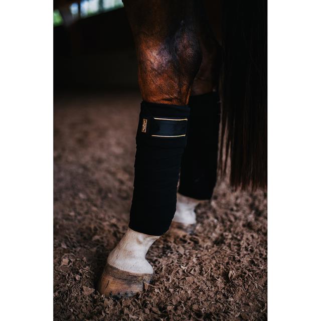 Bandages Equestrian Stockholm Black Gold Zwart-goud