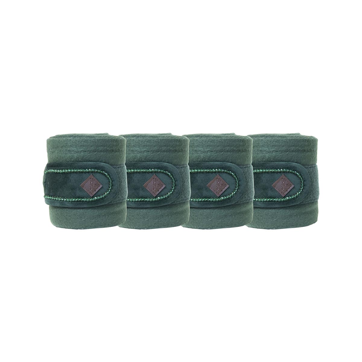 Bandages Kentukcy Velvet Pearls Groen, Paard in groen