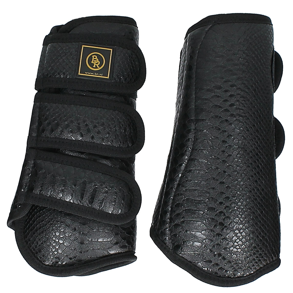 Beenbeschermer Br Pro Max Croco Zwart, L in zwart