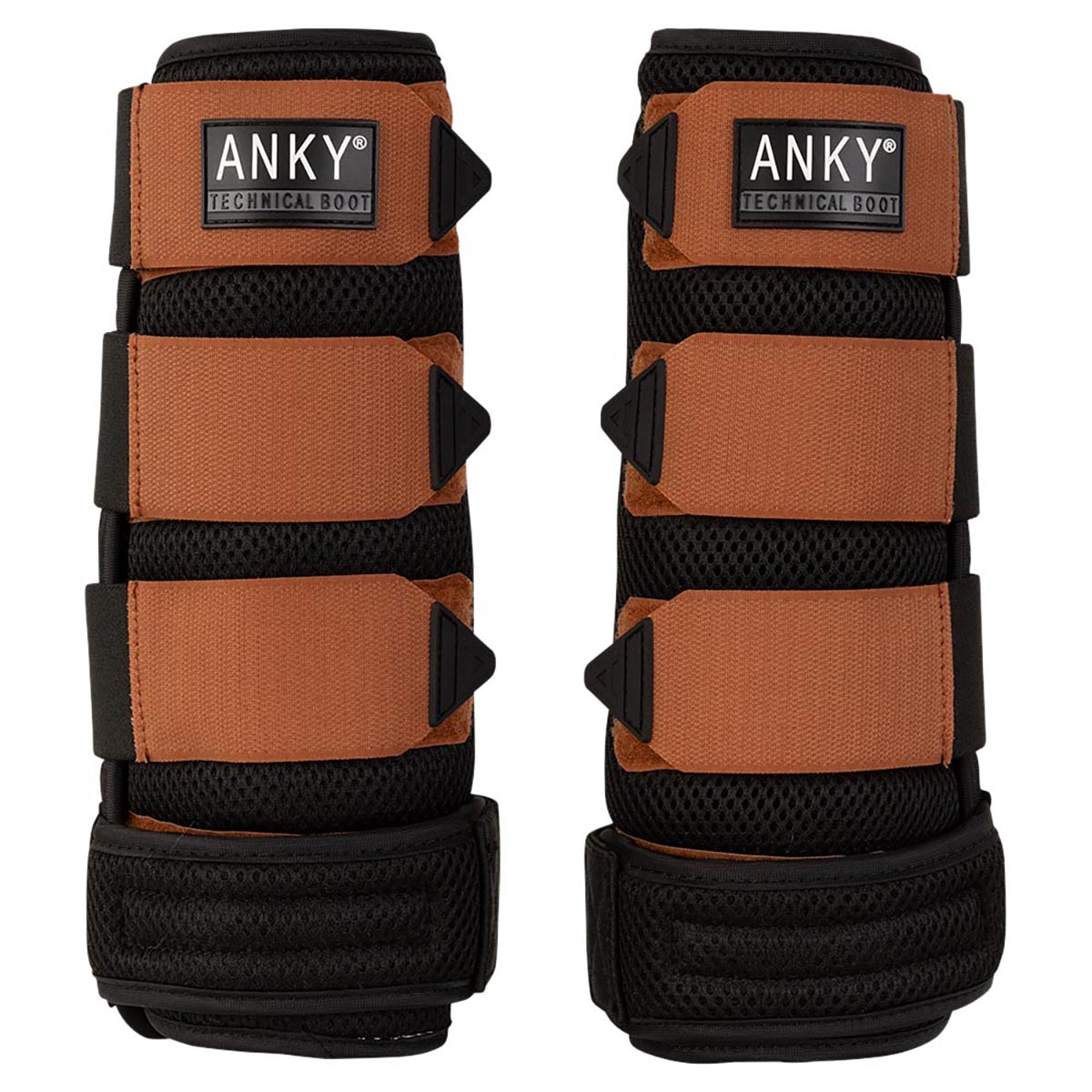 Beenbeschermers Anky 3d Mesh Zwart-oranje, M in zwart/oranje