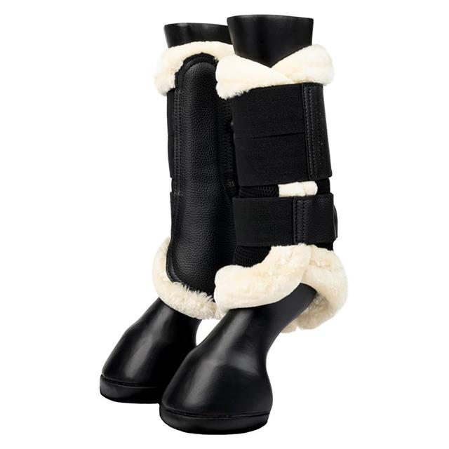 Beenbeschermers LeMieux Fleece Edge Mesh Brushing Zwart-beige