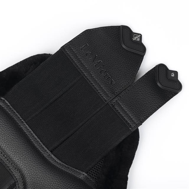 Beenbeschermers LeMieux Fleece Edge Mesh Brushing Zwart-zwart