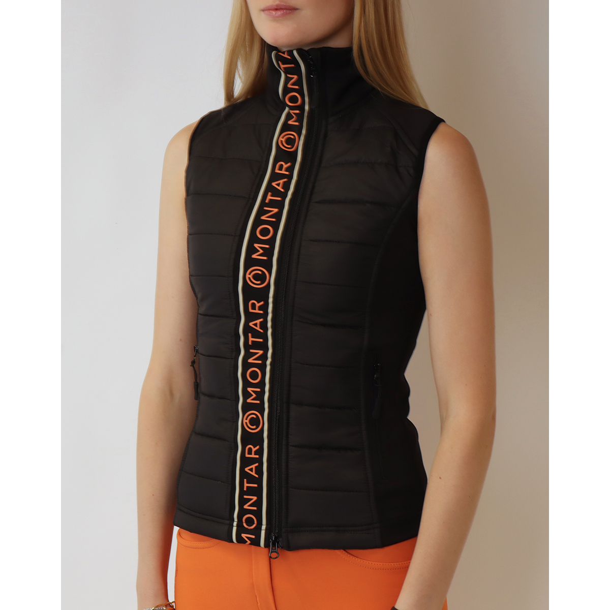 Bodywarmer Montar Emma Viv Zwart-oranje, L in zwart/oranje