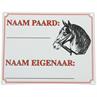 Bord Epplejeck Naam Paard/Eigenaar 