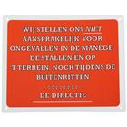 Bord Epplejeck Niet Aansprakelijk 