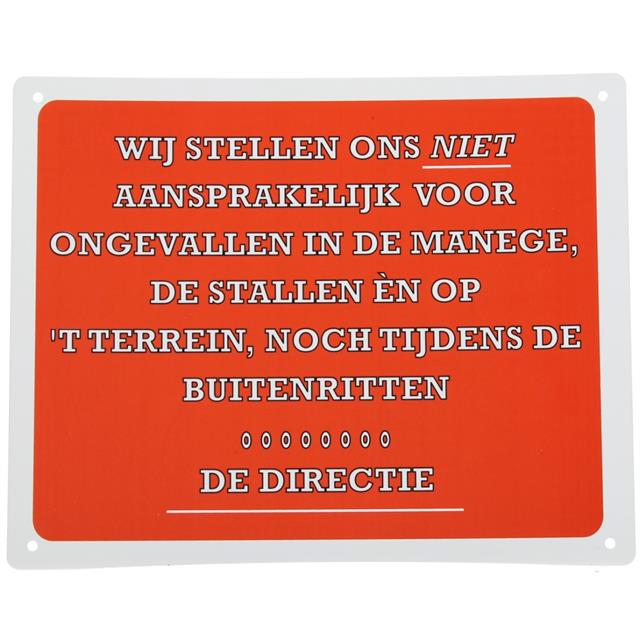 Bord Epplejeck Niet Aansprakelijk 