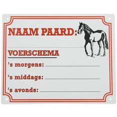 Bord Epplejeck Paard/Voerschema Overige