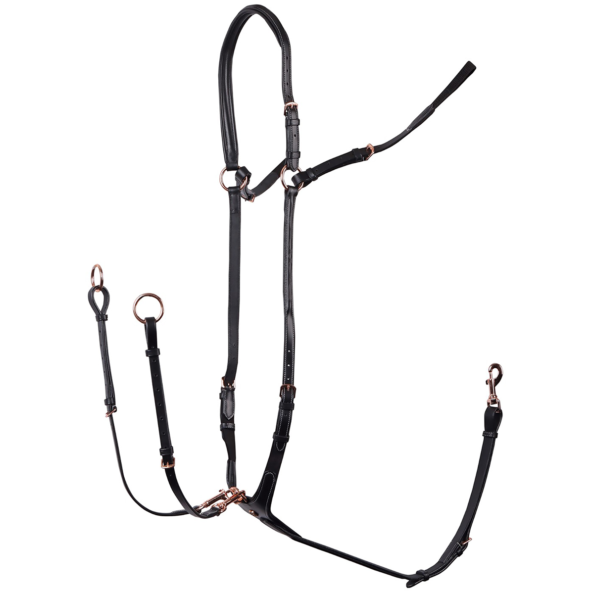 Harry's Horse Voortuig Rosegold Cob Zwart