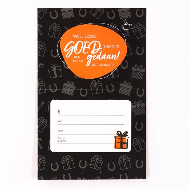 Cadeaubon Hoesje Goed Gedaan 