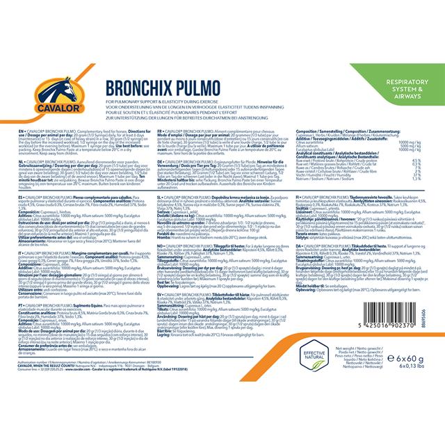 Cavalor Bronchix Pulmo Pasta 6-Pack Overige