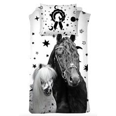 Dekbedovertrek PaardenpraatTV Black&White Overige