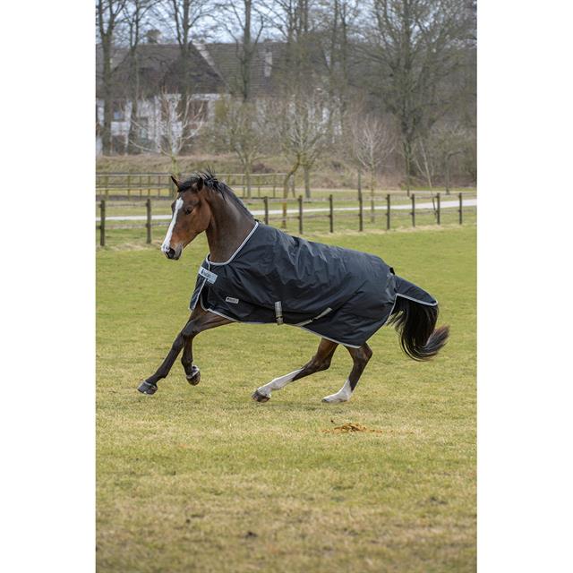 Deken Bucas Anniversary Turnout Stay-Dry 0gr Zwart-zilver