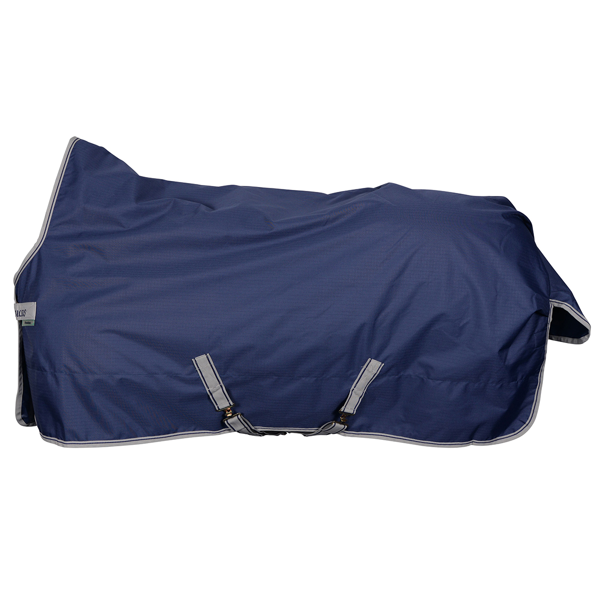 Deken Bucas Freedom Turnout High Neck 150gr Donkerblauw-zilver, 175 CM in donkerblauw/zilver