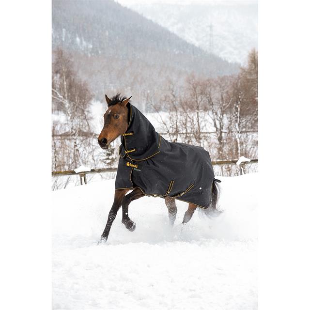 Deken Bucas Irish Turnout Full Neck 50gr Zwart-goud