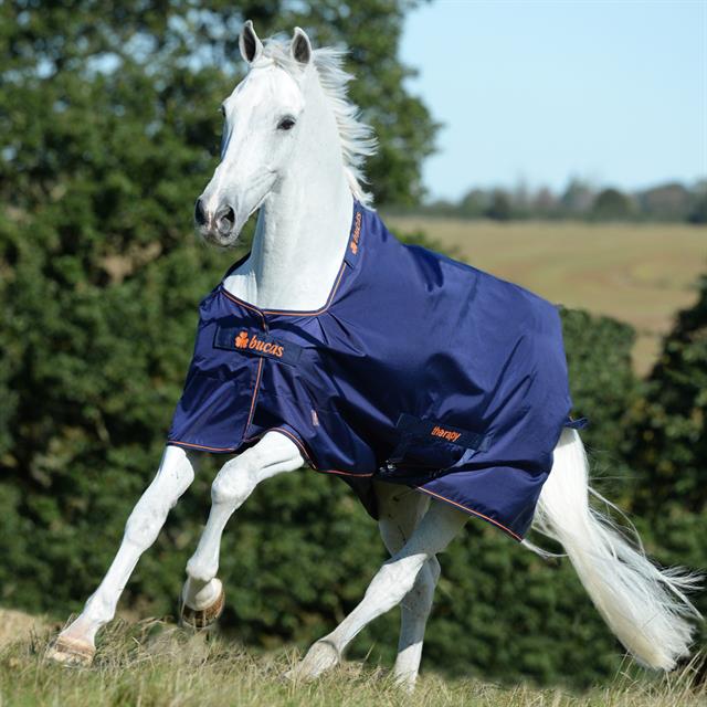 Deken Bucas Therapy Turnout Light Donkerblauw-oranje