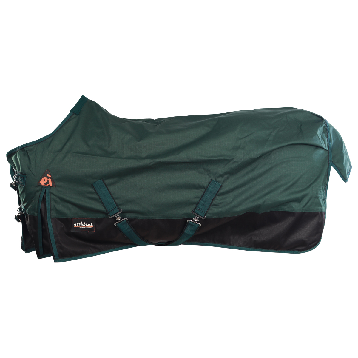 Deken Epplejeck Junior 0gr Groen-zwart, 125 cm in groen/zwart