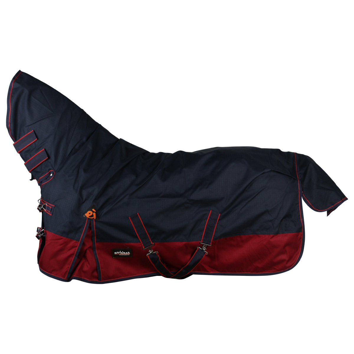 Deken Epplejeck Junior Full Neck 300gr Donkerblauw-rood, 115 cm in donkerblauw/rood