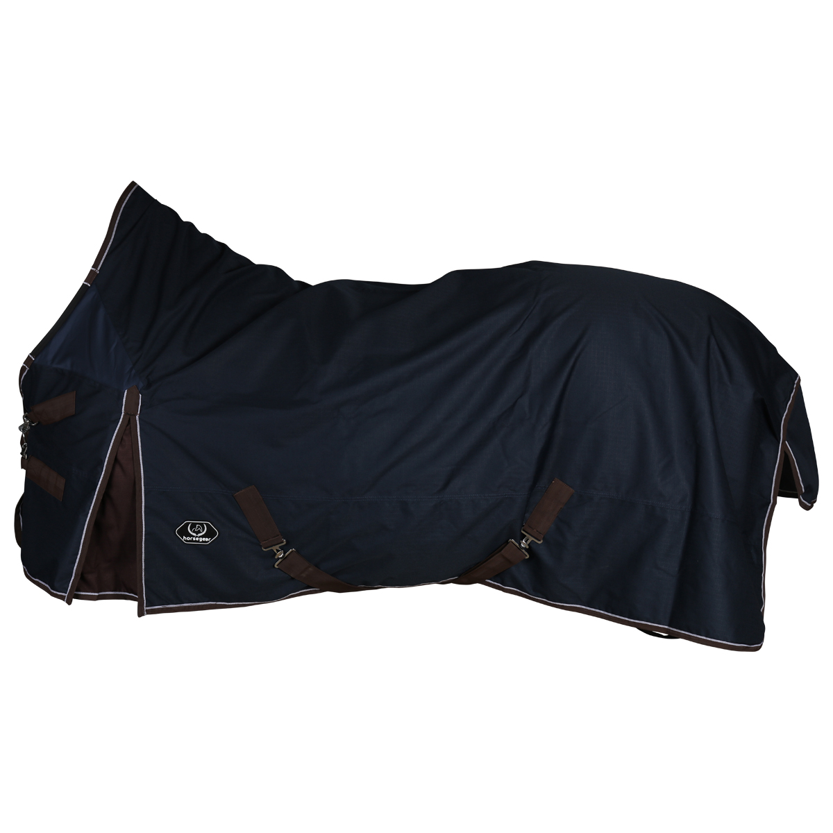 Deken Horsegear Aquero 0gr Donkerblauw-donkerbruin, 205 cm in donkerblauw/donkerbruin
