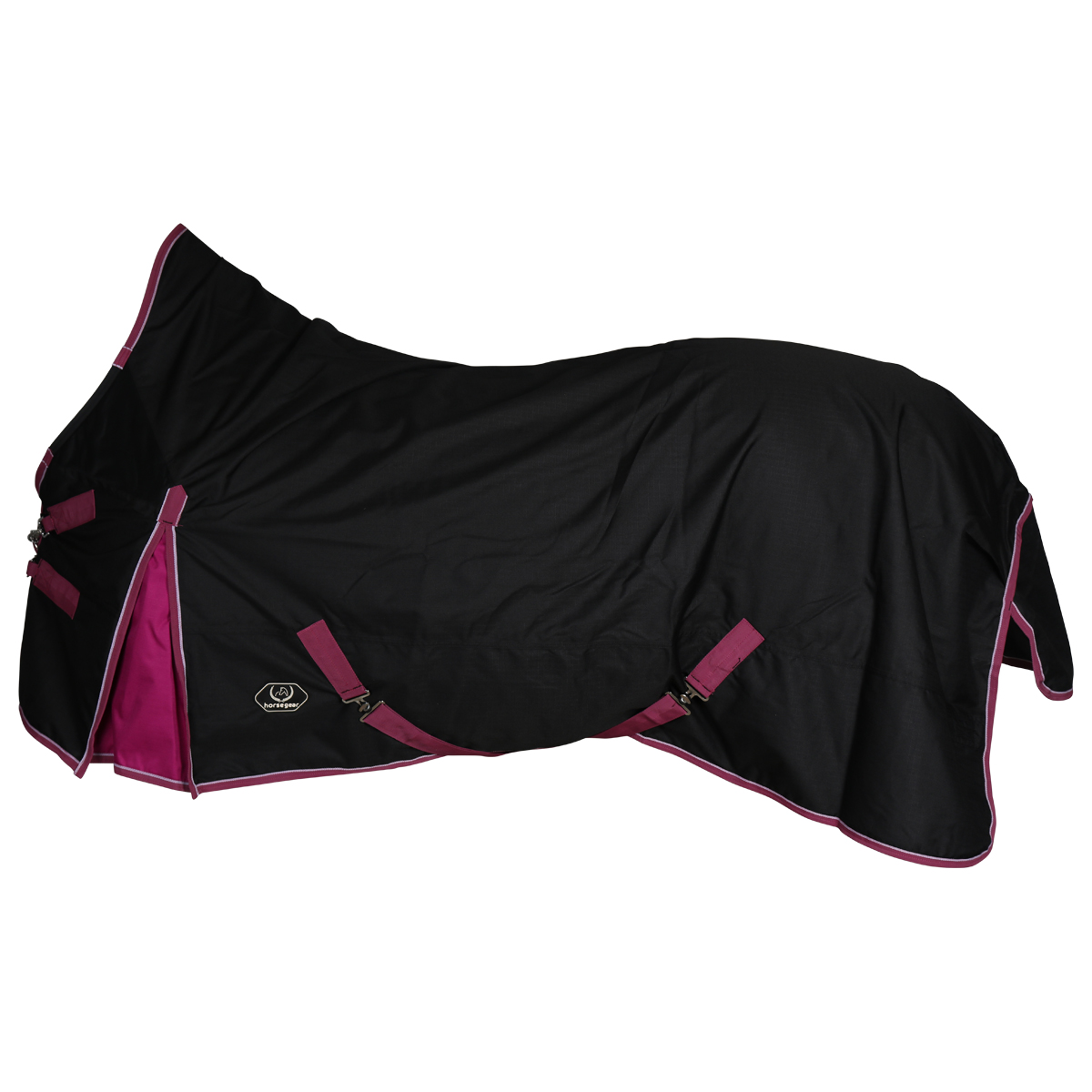 Deken Horsegear Aquero 0gr Zwart-roze, 165/215 CM in zwart/roze