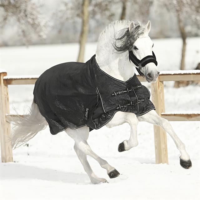 Deken HORSEGEAR HGLimited Edition Glitter 100gr Zwart-zilver