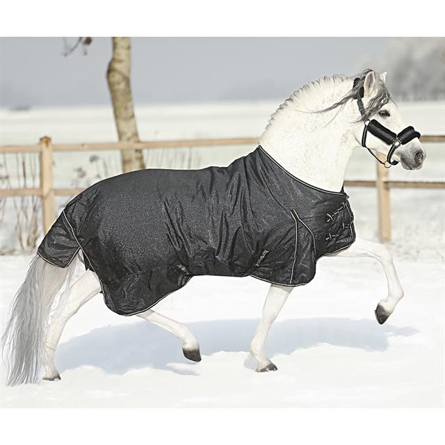 Deken HORSEGEAR HGLimited Edition Glitter 100gr Zwart-zilver