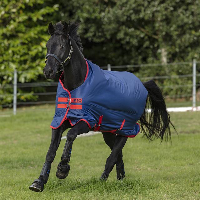 Deken Horseware Mio Turnout Medium 200gr Donkerblauw-rood