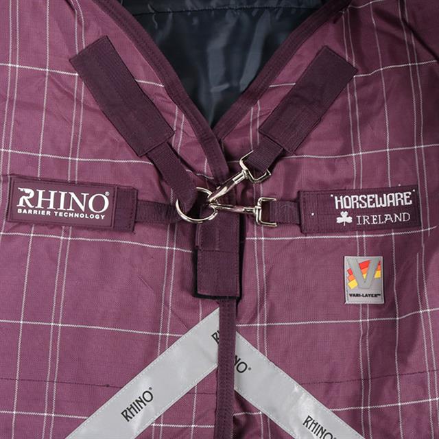 Deken Horseware Rhino Plus Vari-Layer 250gr Paars-grijs