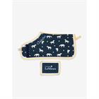 Deken LeMieux Toy Pony Lemon Print Donkerblauw-geel