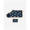 Deken LeMieux Toy Pony Lemon Print Donkerblauw-geel