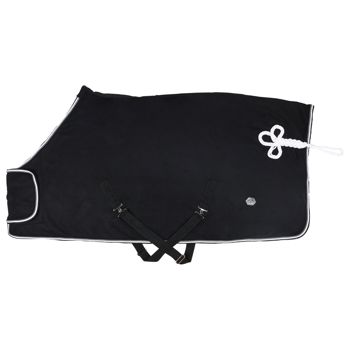 Deken Qhp Eldorado Fleece Zwart, 185 cm in zwart