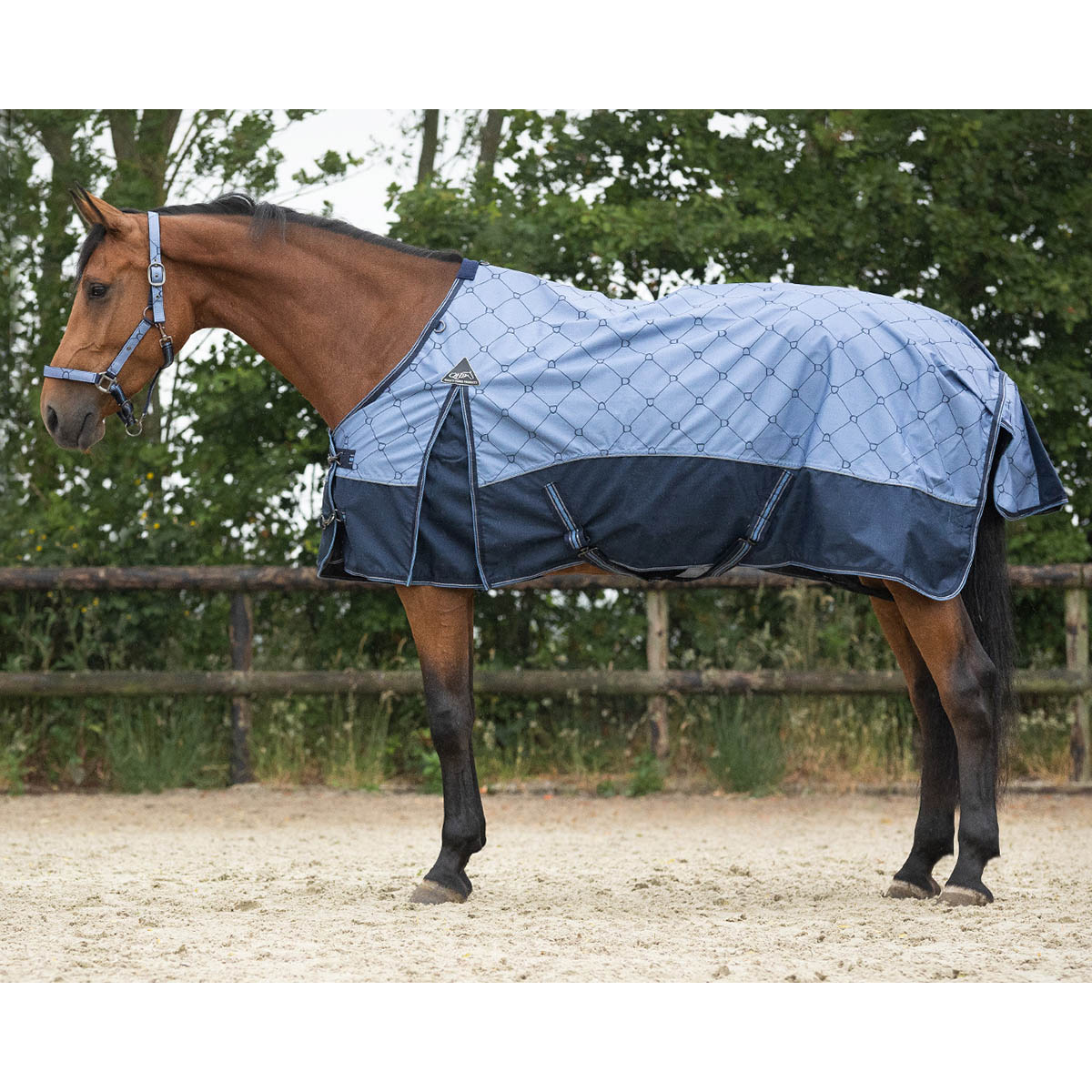 Deken Qhp Turnout Collection 0gr Blauw, 145/195 CM in blauw
