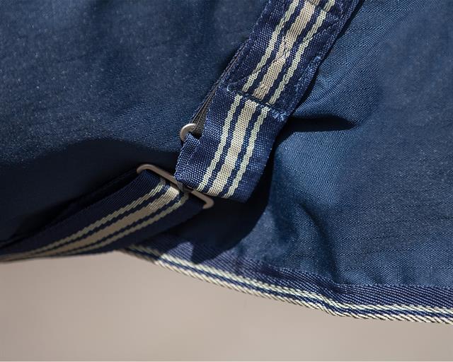 Deken QHP Turnout Collection 0gr Donkerblauw-beige