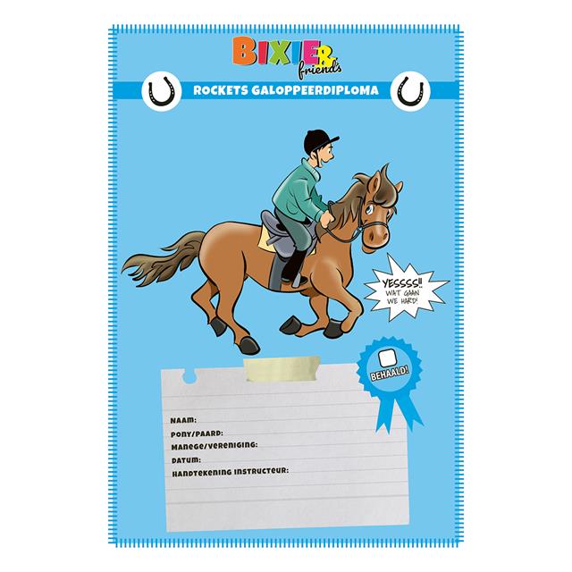 Diploma KNHS Bixie&Friends Rockets Galoppeerdiploma 