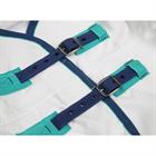 Eczeemdeken Shires Sweet Itch Full Neck Wit-donkerblauw