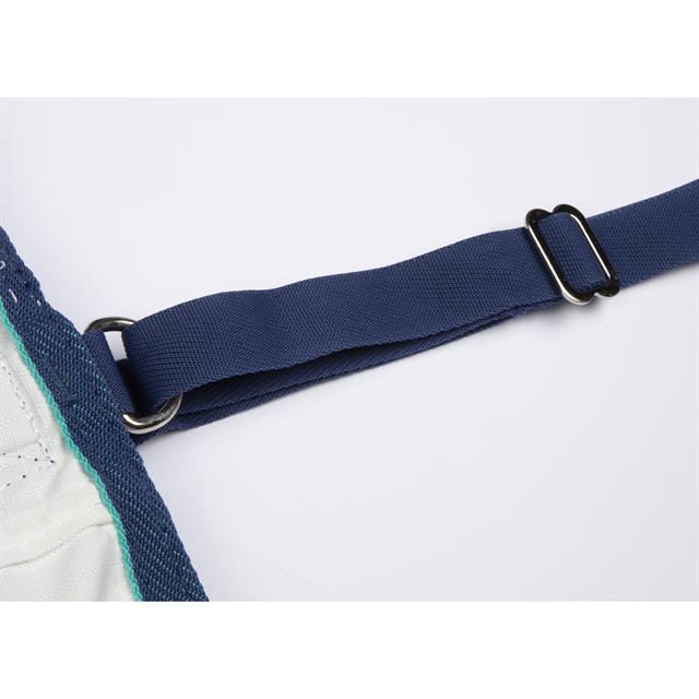 Eczeemdeken Shires Sweet Itch Full Neck Wit-donkerblauw