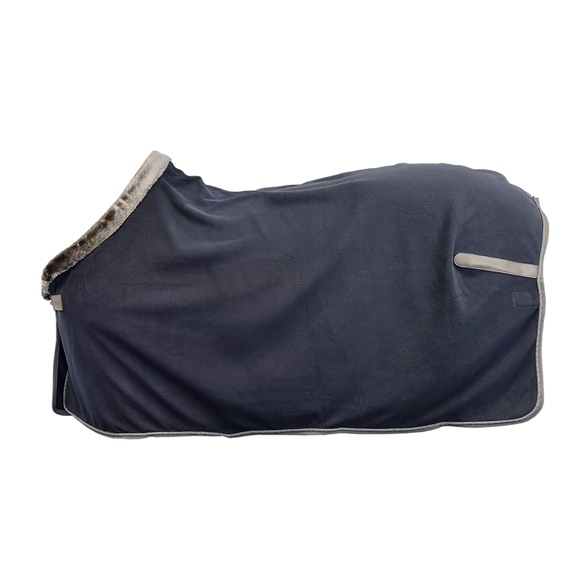 Show Line Fleecedeken Navy/Grey - 135-183 - Zweetdeken