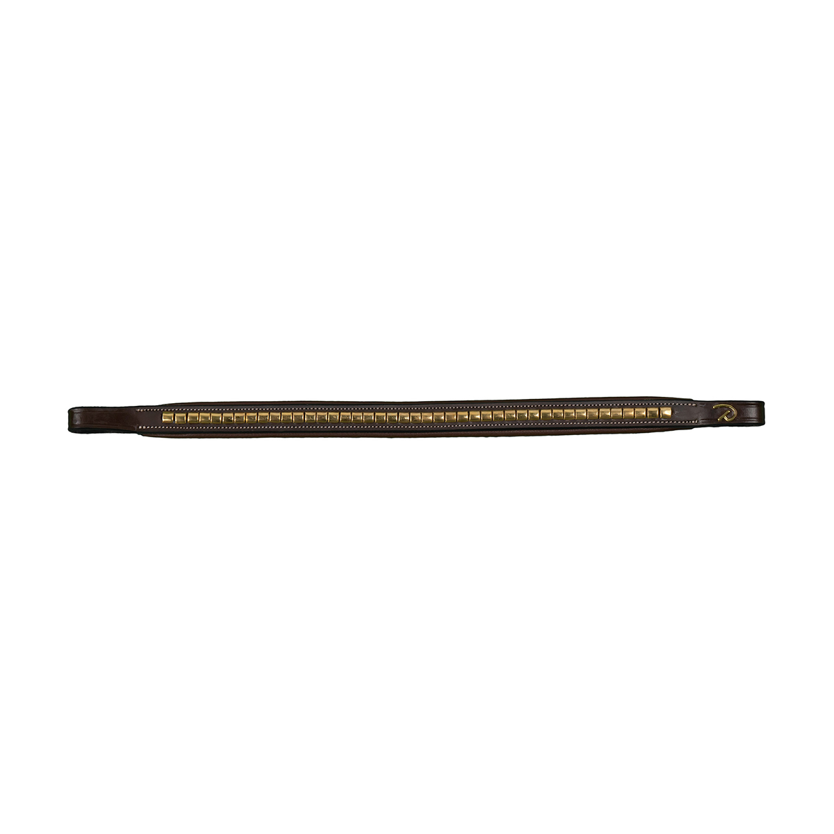 Frontriem D Collection By Dy&apos;on Brass Chincher Bruin, PAARD in bruin