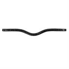 Frontriem Dy'on Black Swarovski V-Shaped Nec Zwart