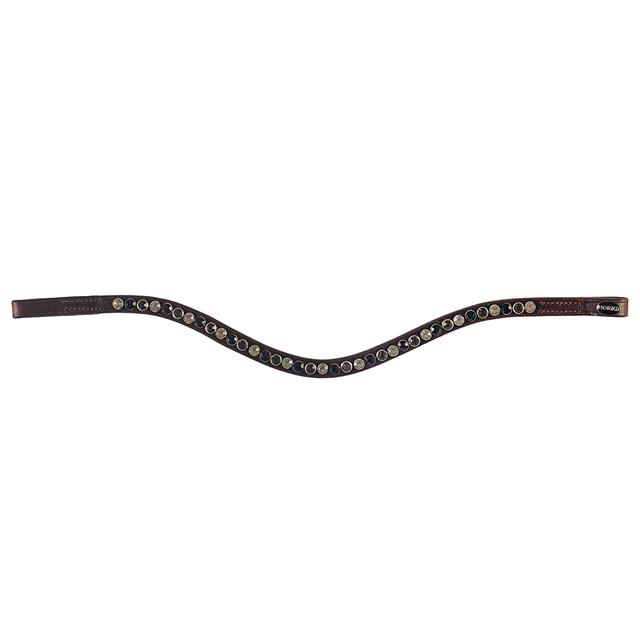 Frontriem Horka Colori Brown Middenbruin-zwart
