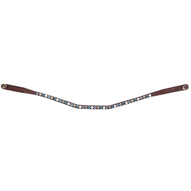 Frontriem PresTeq Shinebright Bruin-lichtblauw