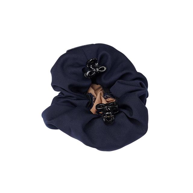 Haarelastiek LeMieux Met Crystal Haarnet Donkerblauw-beige